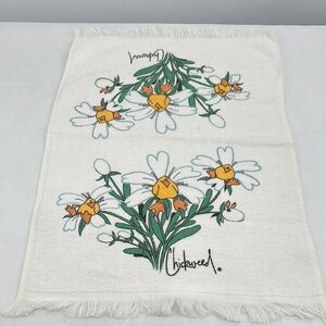 Vintage Artmark Petal Pets Chickweed Kitchen Towel Chick Chicken Flower 80s